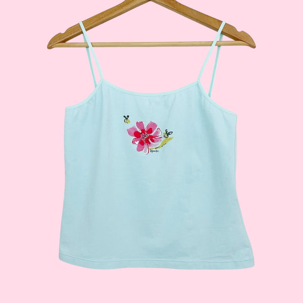 FLOWER + BEE GRAPHIC TANK (L)
