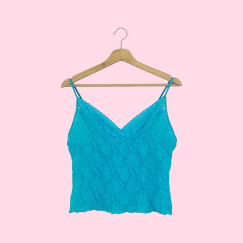 HANKY PANKY AQUA LACE CAMI (L/XL)