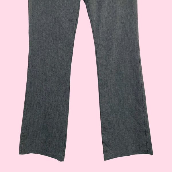 GRAY STRIPED LOW RISE PANTS (7)