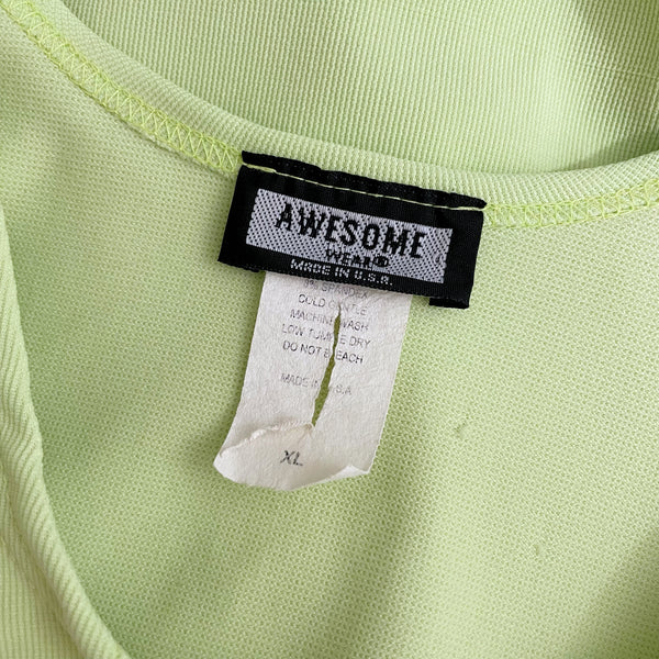LIME GREEN LACE UP TANK (XL)