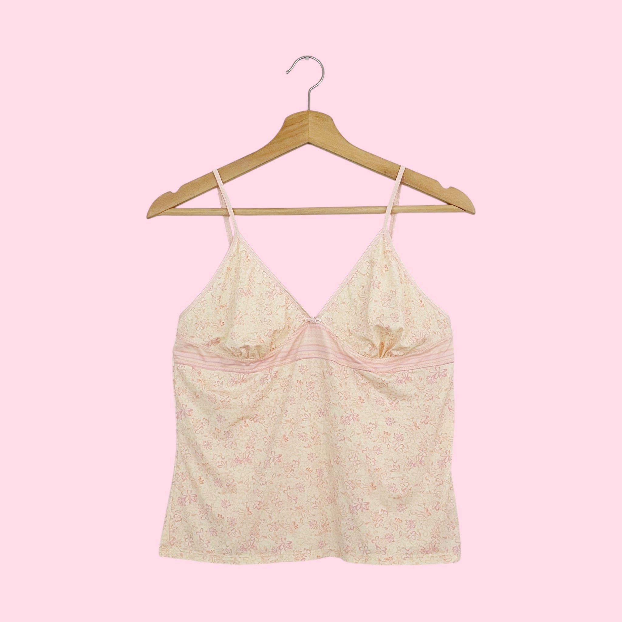PASTEL YELLOW FLORAL PRINT CAMI (L)