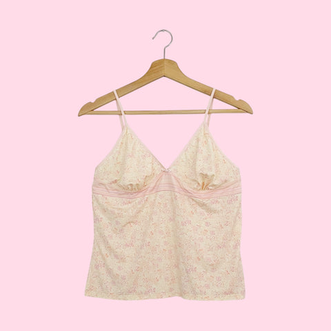 PASTEL YELLOW FLORAL PRINT CAMI (L)