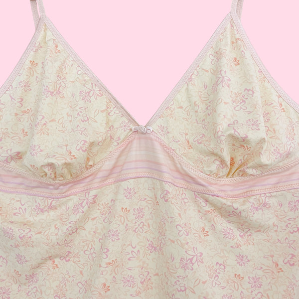 PASTEL YELLOW FLORAL PRINT CAMI (L)