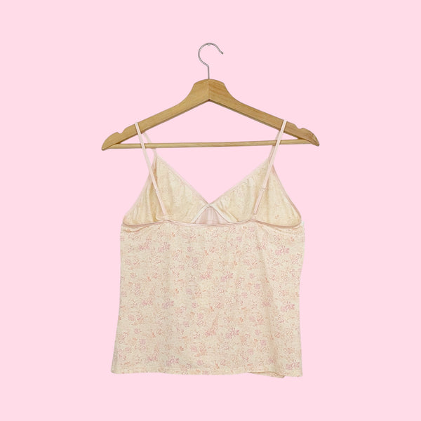 PASTEL YELLOW FLORAL PRINT CAMI (L)