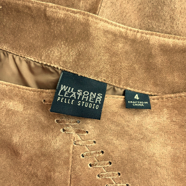 WILSON'S BROWN SUEDE MAXI SKIRT (4)