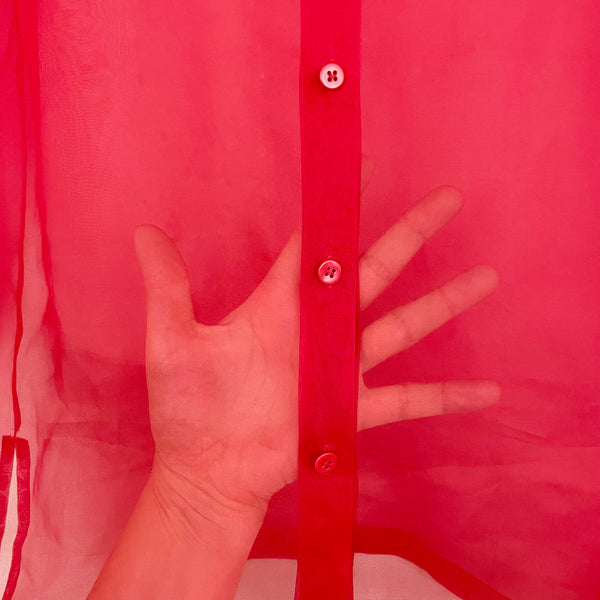 SHEER RED SILK OVERSIZED BLOUSE (8)