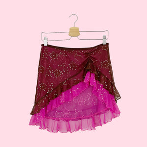 SEQUINS MESH COVER UP SKIRT (M)