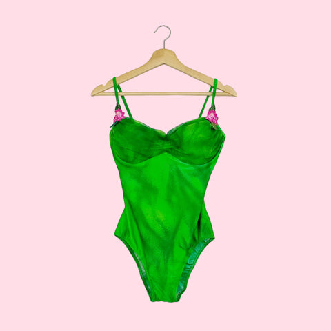 GREEN TROPICAL SWIMSUIT (M/L)