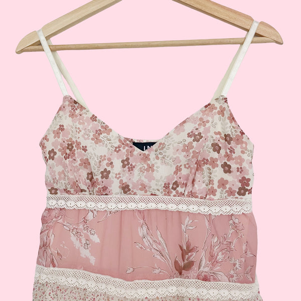 TIERED FLORAL TANK TOP (S)