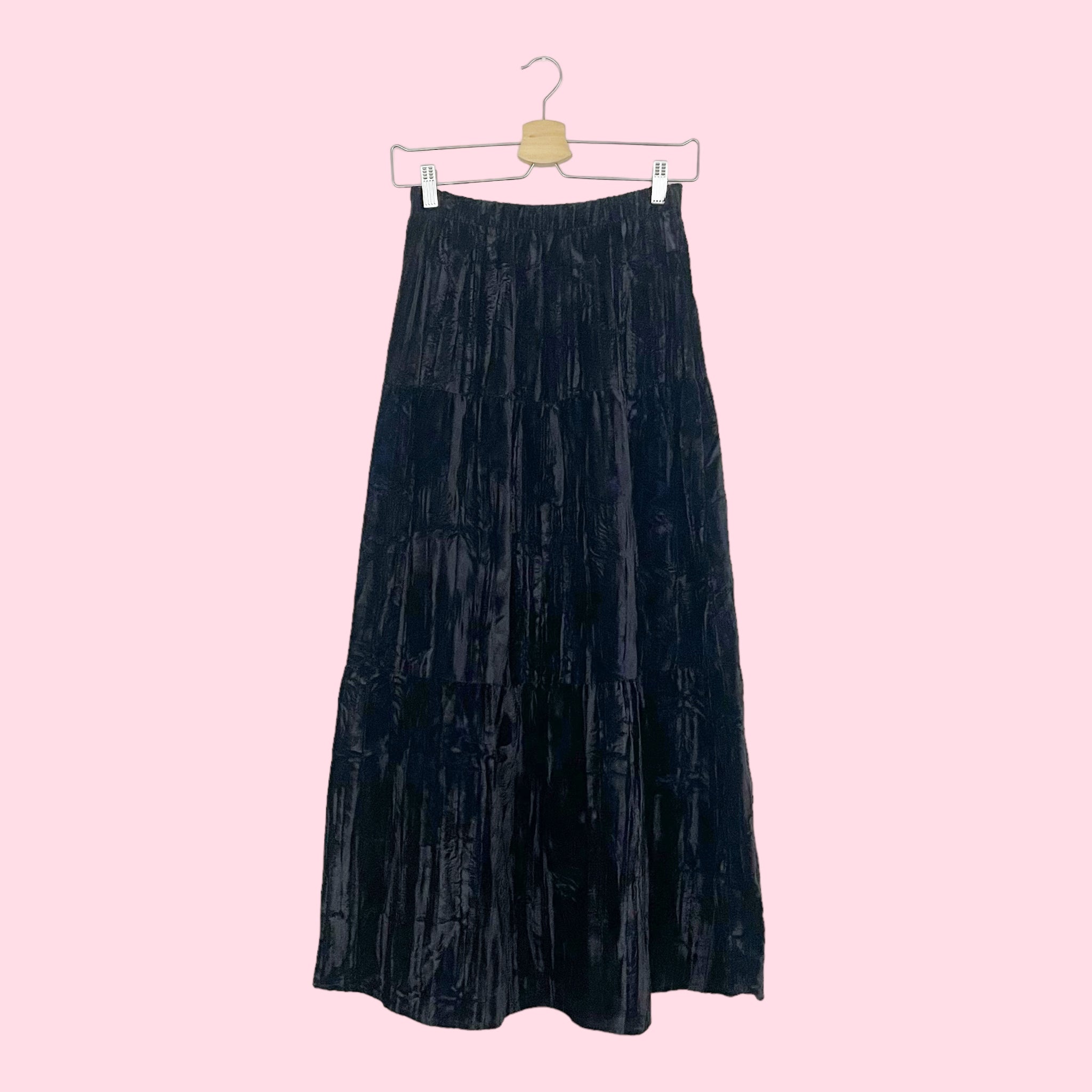 CP SHADES CRUSHED VELVET MAXI SKIRT (S)