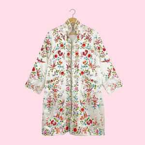 EMBROIDERED SILK JACKET (S/M)