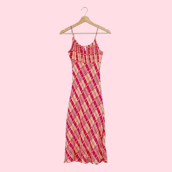 PLAID MILKMAID MIDI DRESS (S)