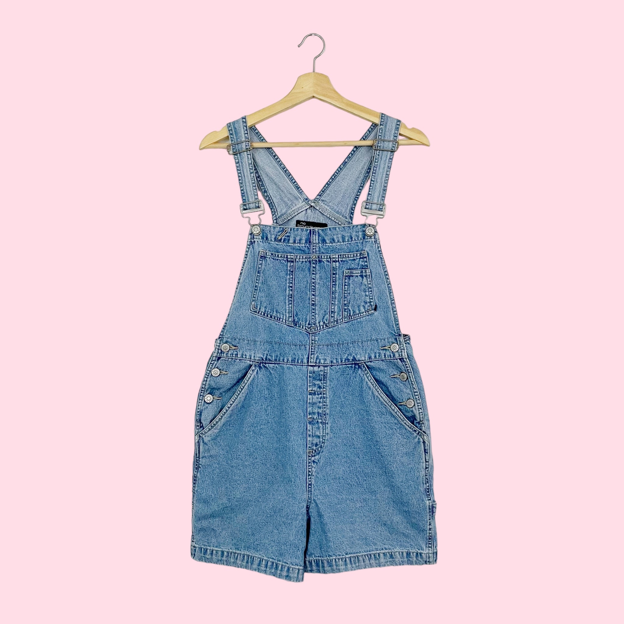DENIM OVERALL SHORTS (M)