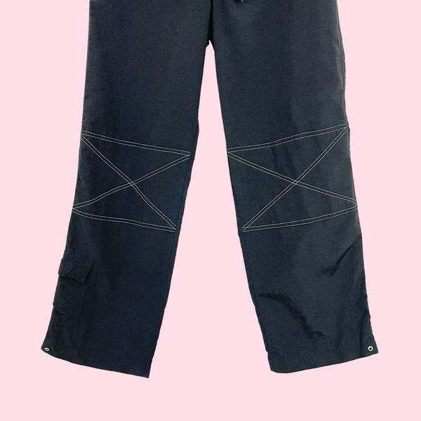 BLACK NYLON PANTS (S)