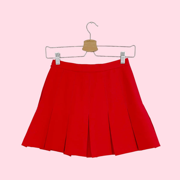 RED PLEATED TENNIS SKIRT (23)