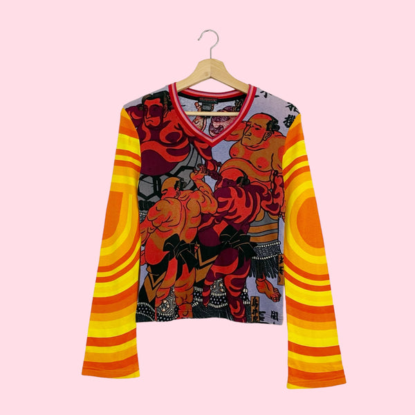 CUSTO BARCELONA PRINTED TOP (L)
