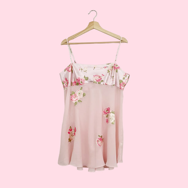 PINK FLORAL BABYDOLL (L)