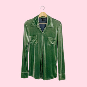 GREEN VELVET BLOUSE (L)