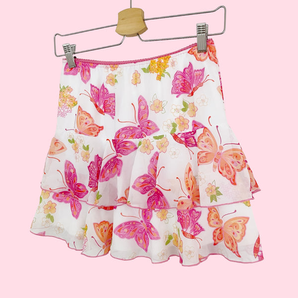 BUTTERFLY RUFFLE MINI SKIRT (XXS/XS)