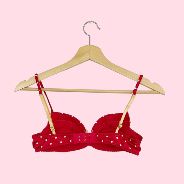 VICTORIA'S SECRET RED POLKA DOT BRA (32B)