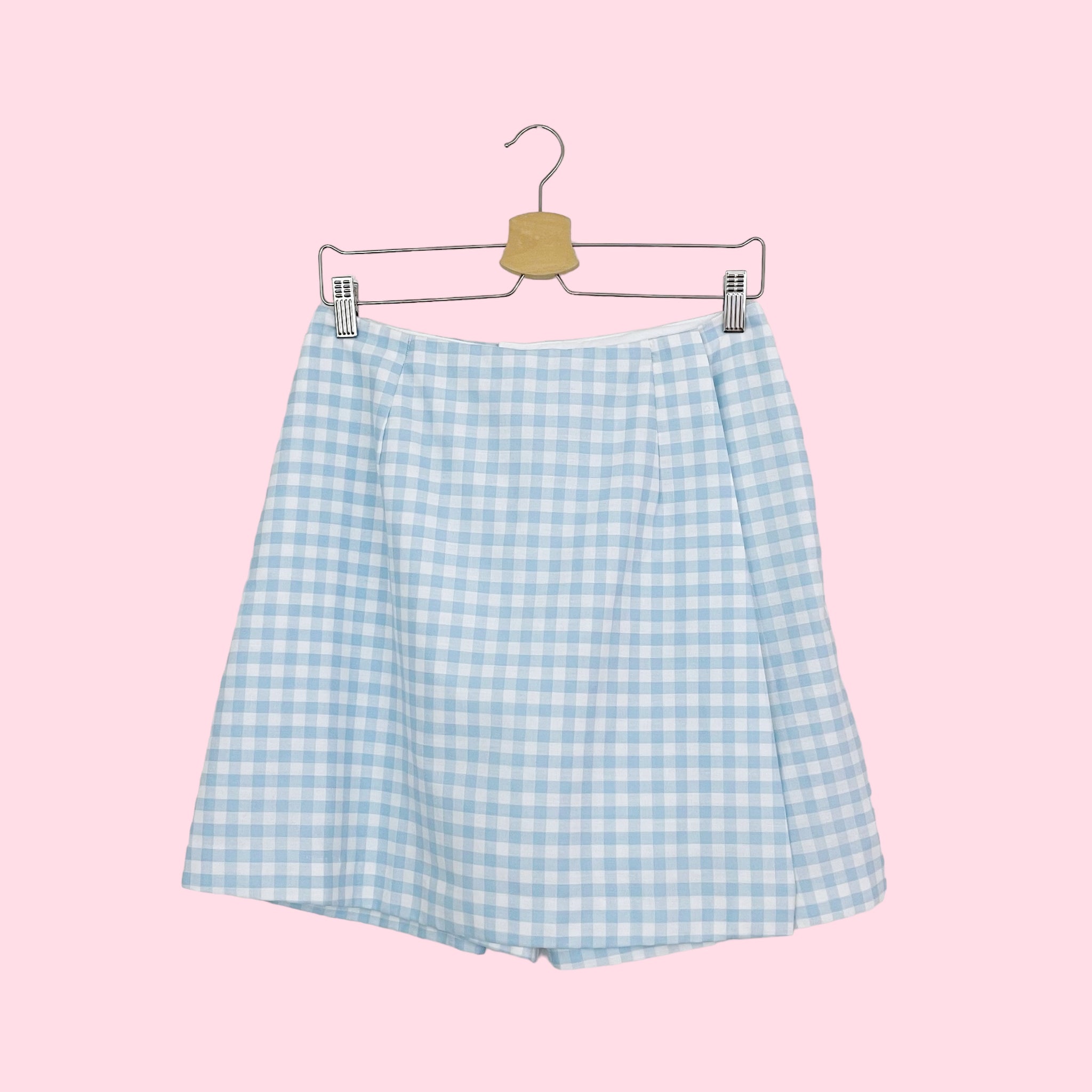 LIGHT BLUE GINGHAM SKORT (28)