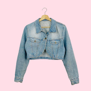 PARIS BLUES CROPPED DENIM JACKET (M)