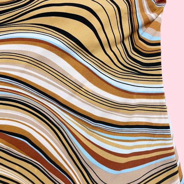 WAVY STRIPED TUBE TOP (S)