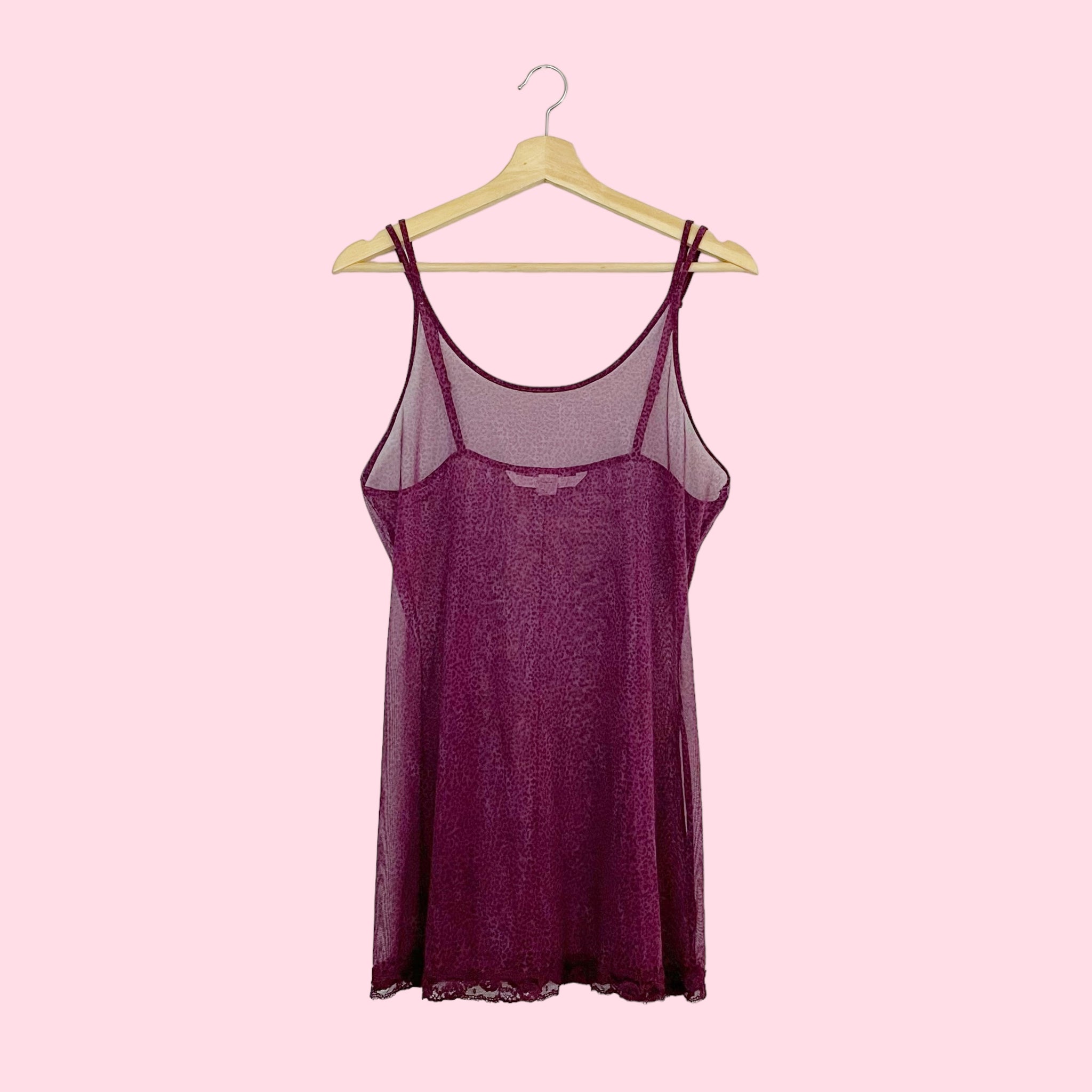 PURPLE ANIMAL PRINT MESH SLIP (M)