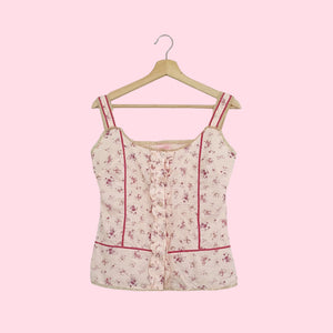 FLORAL PLEATED COTTON TANK (S)