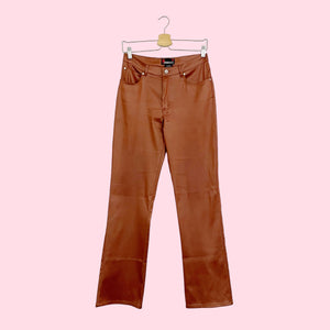 BROWN SHINY BOOTCUT PANTS (7)