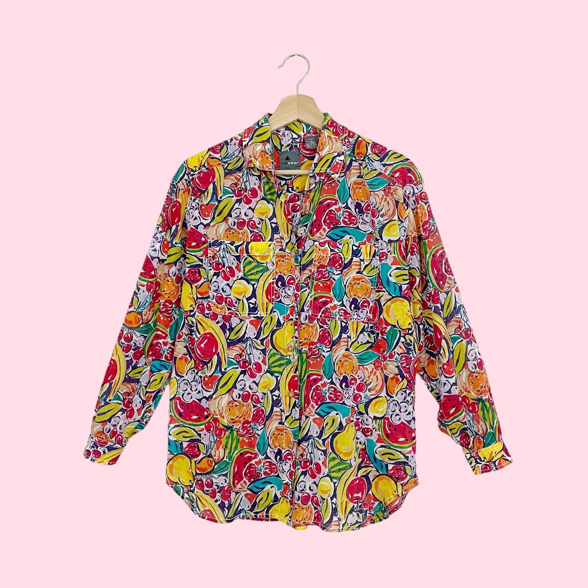 FRUIT PRINT COTTON BLOUSE (S/M)