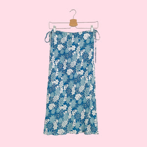 FLORAL TIE MIDI SKIRT (S/M)