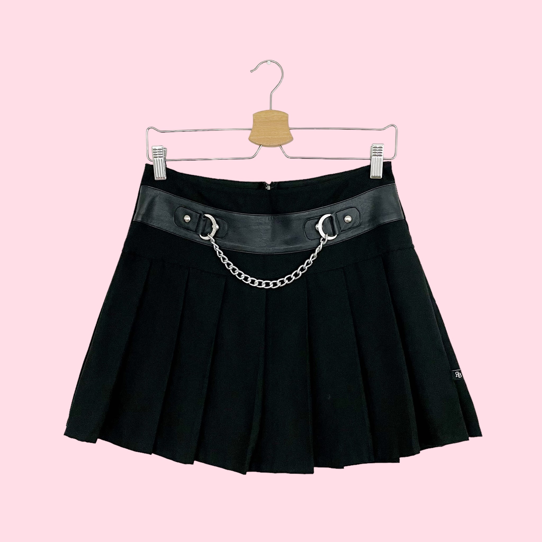 ROYAL BONES PLEATED CHAIN SKIRT (S)
