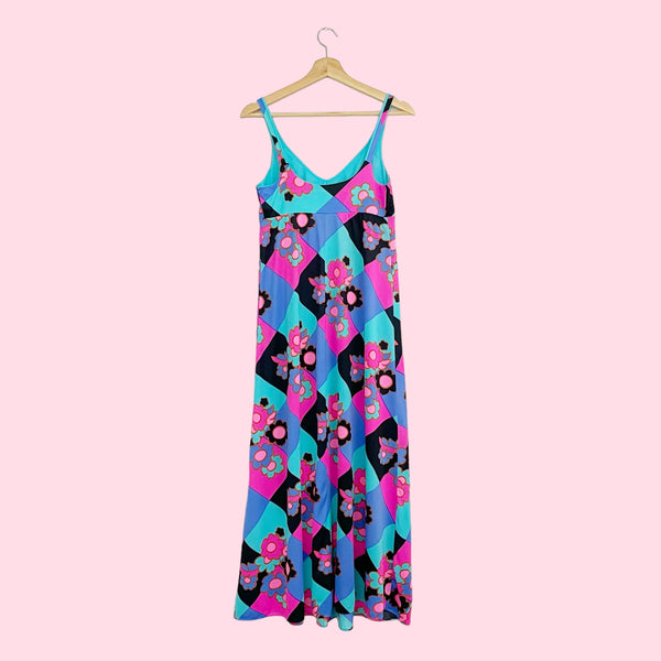 PSYCHEDELIC FLORAL NIGHTGOWN (S)