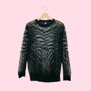 DIESEL SHEER PATTERNED SWEATER (M/L)