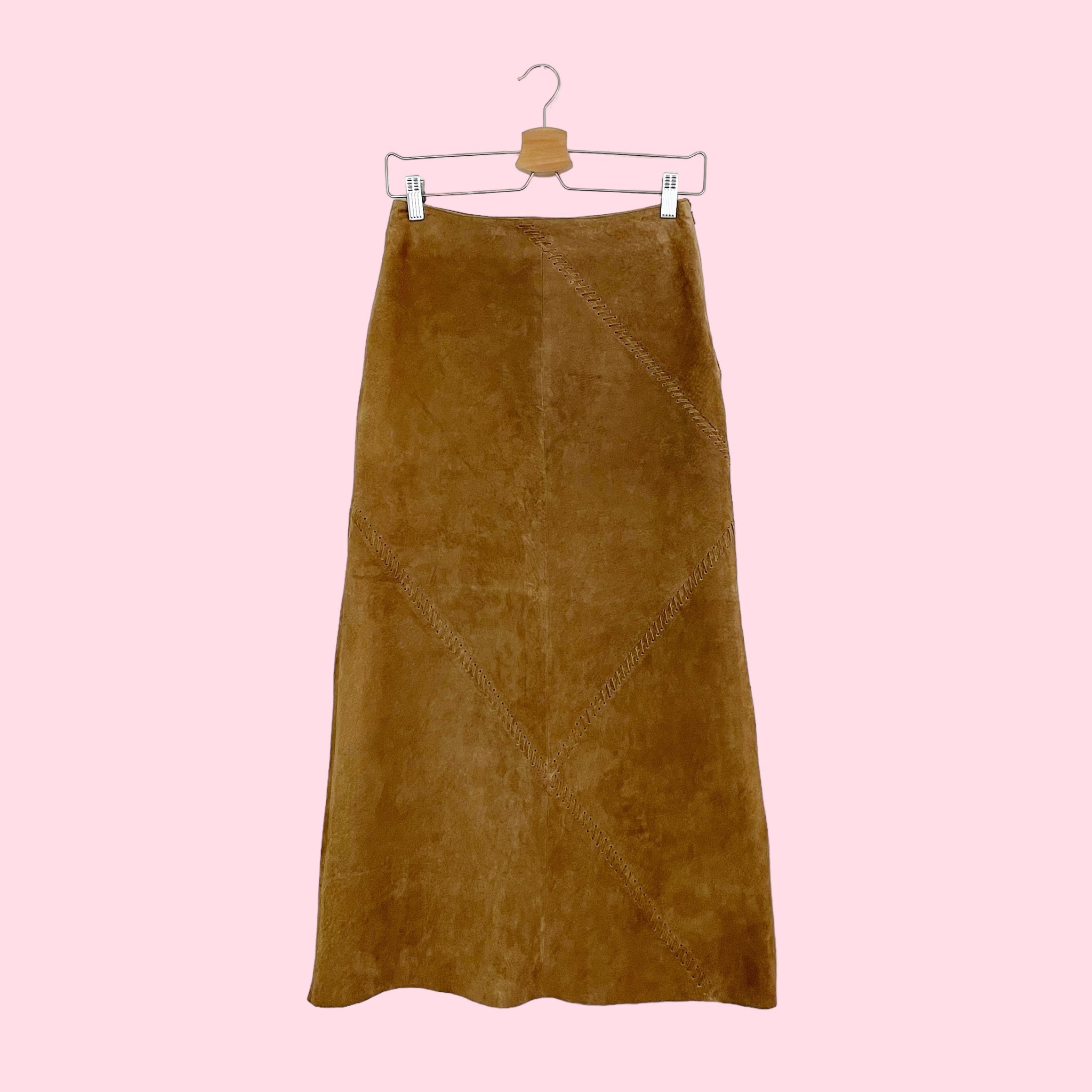 WILSON'S BROWN SUEDE MAXI SKIRT (4)