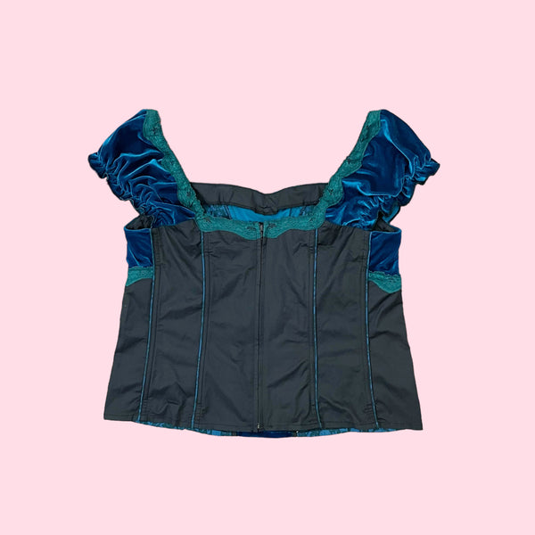 TRIPP NYC VELVET BROCADE CORSET TOP (XXL)