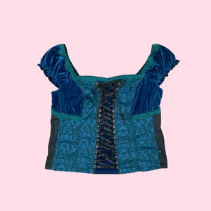 TRIPP NYC VELVET BROCADE CORSET TOP (XXL)