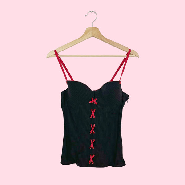 INTIMISSIMI PINSTRIPE BUSTIER TOP (34C)