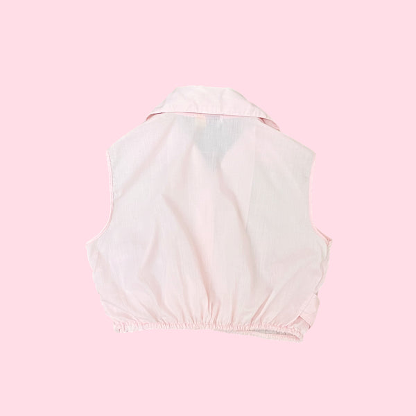 CROPPED PINK SLEEVELESS TOP (M)
