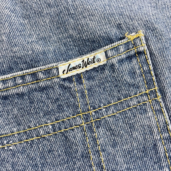 PLEATED DENIM OVERALLS (M)