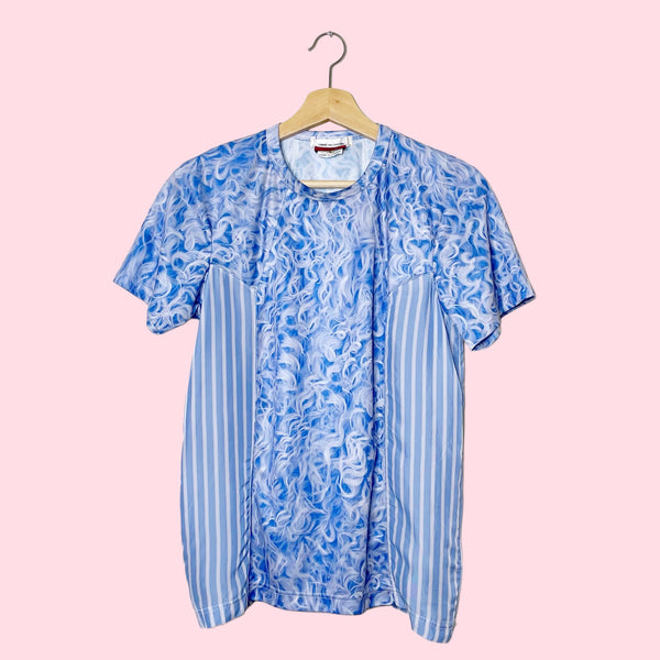 CDG HAIR PRINT STRIPED TOP (L)