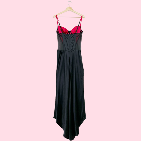 VICTORIA'S SECRET SILK MAXI BUSTIER DRESS