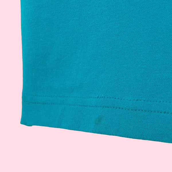 TEAL SCALLOPED MINI DRESS (XS/S)