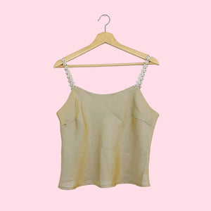 GOLD SATIN DAISY TANK (M/L)
