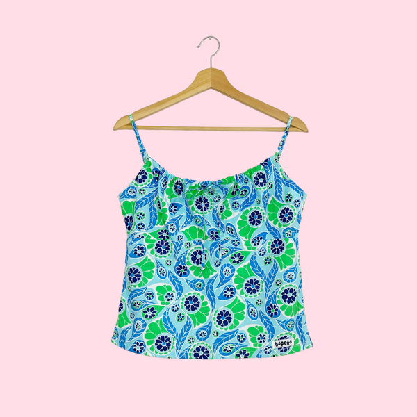 FLORAL COTTON CINCHED TANK (M)