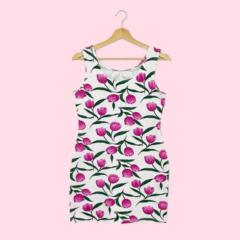 TULIP COTTON MINI DRESS (S)
