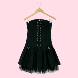 BLACK CORSET DRESS (XS)