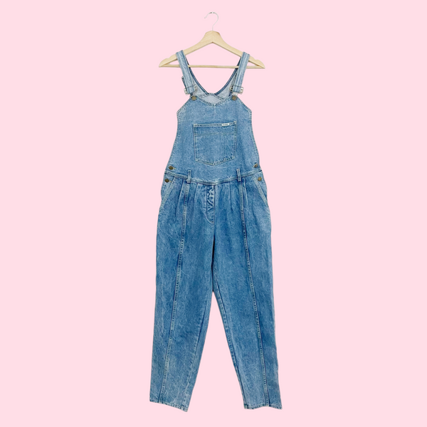PLEATED DENIM OVERALLS (M)