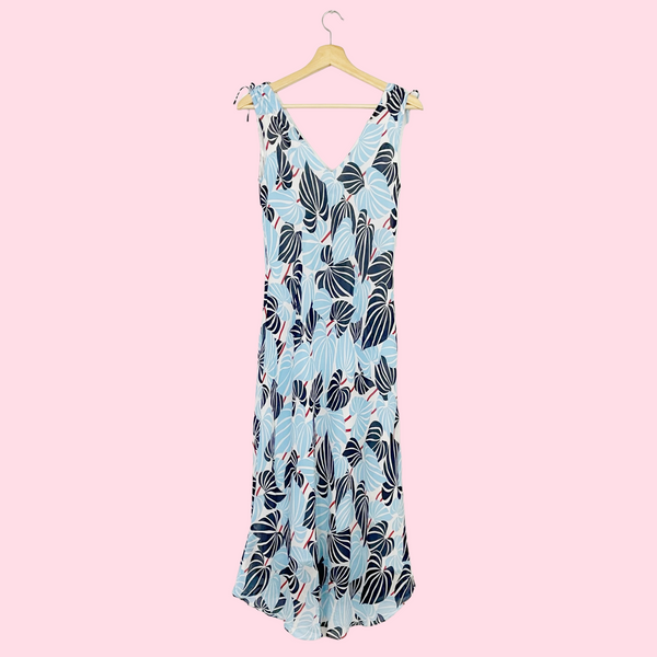 LEAF PRINT MIDI DRESS (M/L)